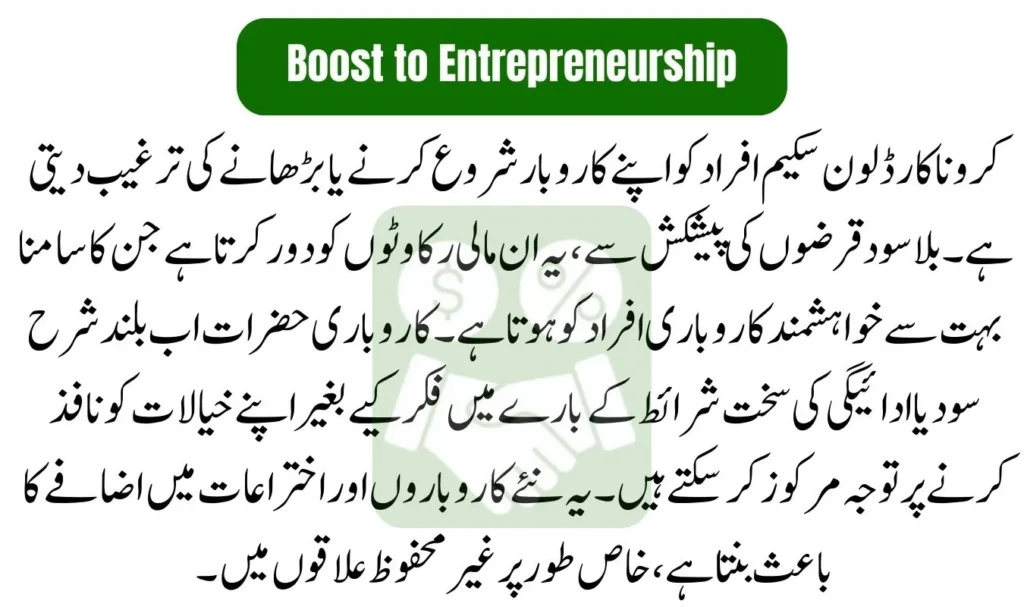 Boost to Entrepreneurship - Karobar Card